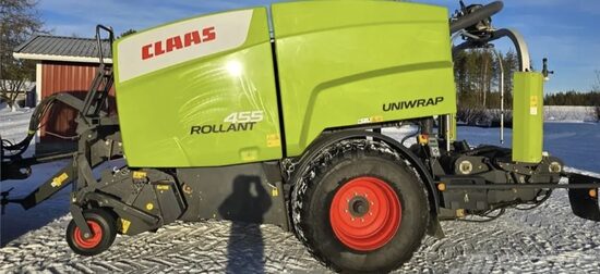 Ruļļu prese Claas 455 uniwrap